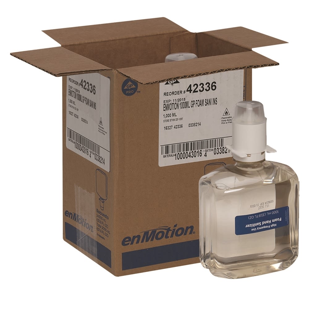 enMotion® Gen2 Dye and Fragrance Free Foam Sanitizer Dispenser Refill, 1000ml